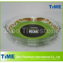 Plato de cocción de vidrio redondo de borrosilicato de 2,5L
